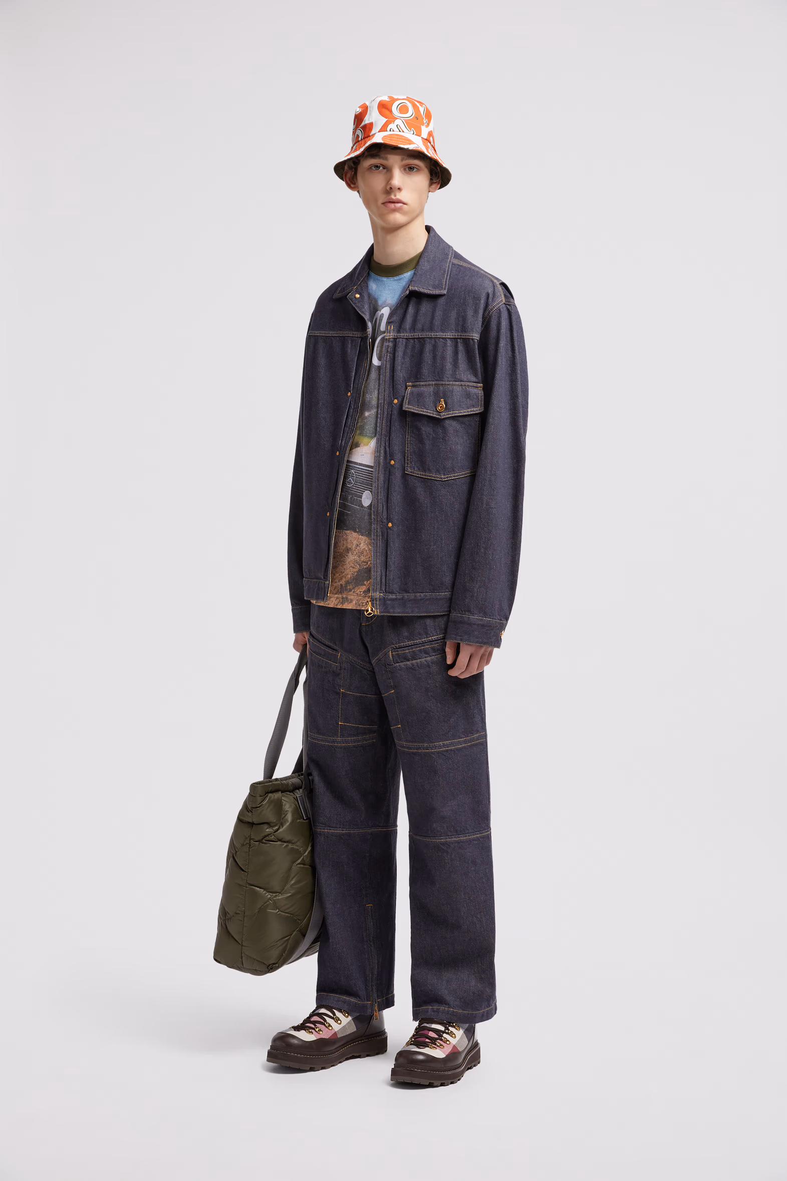 Moncler x Mercedes-Benz by NIGO Nepit Denim Jacket Men Denim Blue Moncler 0